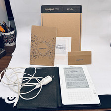 Amazon Kindle 2nd Generation 2GB White w/ Keyboard Factory Reset Complete w Box picture