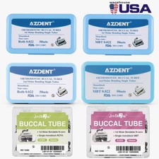 AZDENT Dental Orthodontic Buccal Tubes 1st 2nd Molar Tube Roth MBT 022 Bondable picture