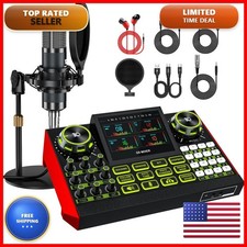 TENLAMP G9 Audio Mixer Bundle Microphone For Streaming & Karaoke G9+Mic(P15) picture