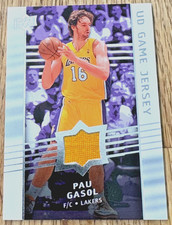 2008-09 UPPER DECK PAU GASOL  RARE (Laker Yellow)  Game Used Jersey swatch 🔥🔥 picture