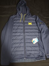 Columbia Omni Shield Hybrid Full Zip Hoodie Jacket Michigan Wolverines Mens XL picture