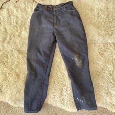 VINTAGE 60's BIG E LEVI'S BLACK + Gold TAB Distressed Painters JEANS 26