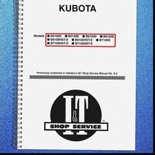 KUBOTA B5100D/E B6100D/E B6100HST B7100D Tractor Service Workshop Manual WSM picture