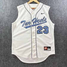 VTG NIKE North Carolina Baseball Jersey Vest Men’s L White Stitched Team Issued picture
