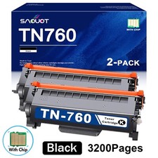 2PK High Yield TN760 Toner Cartridge For Brother MFC-L2710DW HL-L2350DW Toner picture