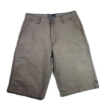 KR3W Skate Board Shorts Krew Premium Skate Apparel Mens Size 30 EUC Plaid Beige picture