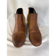Sorel Evie Women’s 8 Brown Leather Suede Wedge Chelsea Ankle Boots NL3816-242 picture