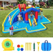 Inflatable Bounce House Kids Bouncer 7 in 1 Large Pool with 550W Blower picture
