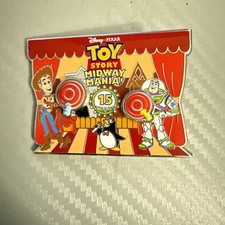 Disney Woody Buzz Lightyear Wheezy Toy Story Midway Mania - 15th Anniversary pin picture