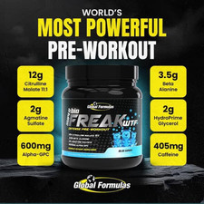 GLOBAL FORMULAS SUPER BIOFREAK WTF Intense Pre-Workout Energy Focus 25 Servings picture