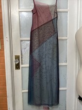Y2k Bcbg Mesh Layered Dress Beaded Fairycore Long Size 2 (xs,s) picture