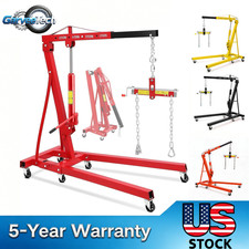 2 Ton 4400lbs Folding Engine Hoist Hydraulic Cherry Picker Shop Crane Hoist Lift picture