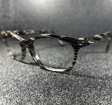 NEW Marius Morel Koali Womens Eyeglasses 7666K Black Gray Striped 50-15-135 LOOK picture