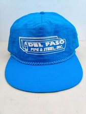 Vintage Puffy Print Del Paso Pipe G Steel California USA Trucker Hat Snapback  picture