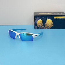 Oakley Flak 2.0 XL OO9271 White Blue Frame Prizm Sapphire Sunglasses New w/ Box picture