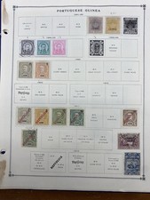 Portuguese Guinea stamps 1881-1955 on Scott Album Pages, Hinged. picture