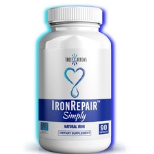 Iron Repair Simply Natural Iron Supplement for Women Men Teens 90 Capsules picture