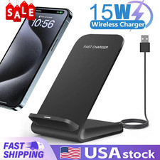 3 Pack Fast Wireless Charging Dock Stand Holder for Apple iPhone Samsung Galaxy picture