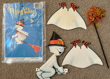 Vintage Beistle Halloween Flying Ghost Hanging Decoration #01367 picture