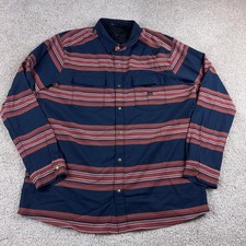 Roark Shirt Mens Extra Large Blue Striped Diablo Alpinist Striped Snap Hiking picture