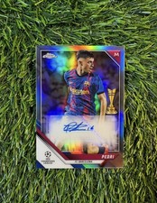 2021-22 Topps Chrome UEFA Champions League UCL Pedri Auto All-Star Rookie RC picture