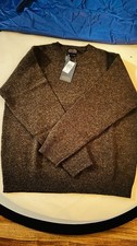 Pendleton Men's Washable Wool Crew Neck Sweater Size Medium Brown Marl New With picture