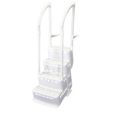 Innovaplas Biltmor In-Pool Above Ground Pool Step w 2 Handrail & Deck Mounts picture