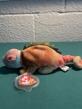 RARE Retired Ty Beanie Baby Iggy 1997  - Mint Condition w/ Fabric & Tag Errors picture