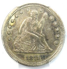 1871-S Seated Liberty Quarter 25C - PCGS AU Detail - Rare San Francisco Date picture