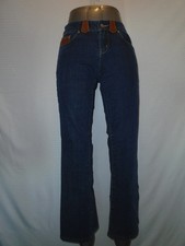 Cache Women's  Baby Boot Cut Jeans Size 2 Suede Accents picture