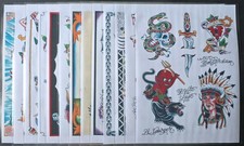2009-2012 Danny Sawyer, Amsterdam Tattoo Museum, 13 Sheet Tattoo Flash Set. Used picture