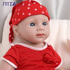 IVITA 20'' Soft Silicone Reborn Doll Newborn Baby Girl Doll Xmas Gift Toy picture