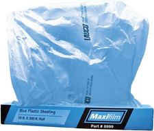 MAXIFILM 16ft x 350ft Blue Paintable Masking Plastic Sheeting for Auto & Home picture