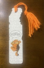 Vintage 1978 Garfield Cat Comic Tassel Bookmark I Love Getting Into A Good Book picture