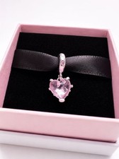 PANDORA #792654C01 Pink Heart Charm Pendant WITH BOX picture