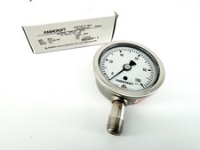 New Ashcroft 63-1008-SL-02L-100# Pressure Gauge 63mm 100psi 1/4