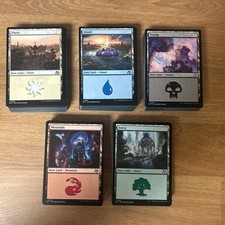 200 MTG Basic Land Lot - 40 of Each - Plains Island Swamp Mountain Forest NM picture