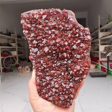 4.54LB Genuine rare Red Cap Auralite 23 raw cluster Quartz Mineral Specimen Y925 picture