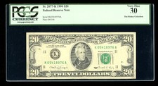 DBR 1990 $20 FRN Dallas Fr. 2077-K PCGS 30 Serial K05418976A picture