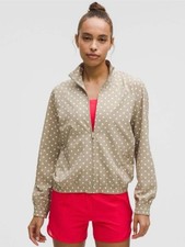 Lululemon Adapted State Track Jacket SPSO Size 8 Polka Dot W3IUDS picture
