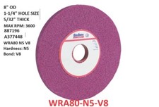 Radiac WRA80 Ruby + AL Oxide Surface Grinding Wheel 8