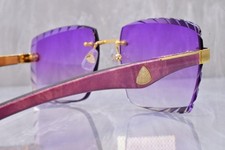 Maybach Artist 3 Lilac Purple BURL rare cartier diamond cut sunglasses G-WEC-Z25 picture