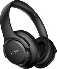 KVIDIO Bluetooth Headphones Over Ear, 65 Hours Playtime Medium, Black picture