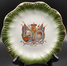 Antique King Edward VII & Queen Alexandra June 26 1902 Coronation Plate picture