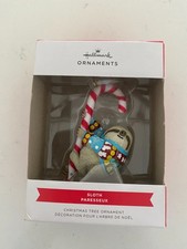 Hallmark Sloth in Ugly Christmas Sweater with Candy Cane Ornament NIB picture
