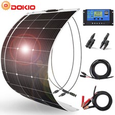 Dokio 100w 200w 400w Mono Semi-flexible Solar Panel Kit for RV/Car battery/Home picture