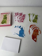 17 - Andy Warhol Cats Print Cat-Shaped Notecards Greeting Cards W/ Envelopes picture