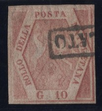 Kingdom of Naples 1858 “Naples 10 grain” M.N.H. Cert. Diena picture
