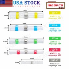50-1000x Heat Shrink Wire Butt Connector Terminals Waterproof Solder Seal Sleeve picture