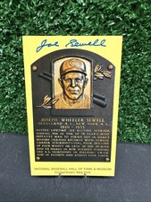 Joe Sewell Hand Signed 4 x 6 Inch Hall of Fame Post Card Cooperstown picture